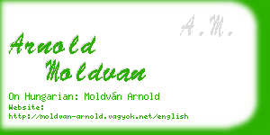 arnold moldvan business card